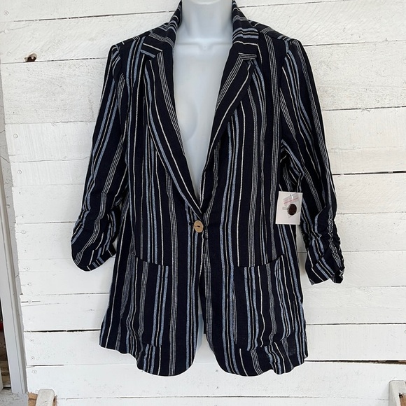Ellen Tracy Linen Blazer NWT Size M - Picture 1 of 7